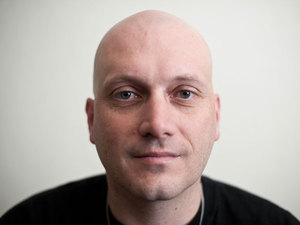 A portrait of William Fraas in his room at Mentis in El Paso.