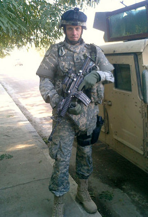 William Fraas in Baghdad in 2006 on his second of three tours of duty in Iraq.